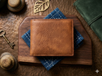 Executive  Leather Wallet for Men – Premium Bifold Wallet with Contrast Panel
