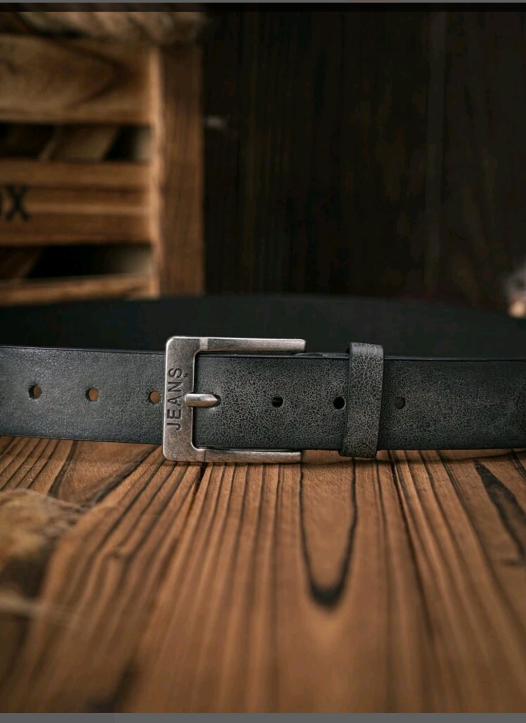 Premium Black Genuine Leather Belt for Men – Classic Gold Buckle
