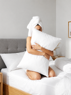 soft quilted pillow.