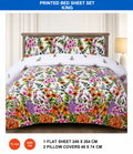 printed bedsheet 3pcs set king size,