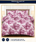 printed bedsheet 3pcs set king size,