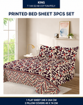 printed bedsheet 3pcs set king size,