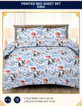 printed bedsheet 3pcs set king size,