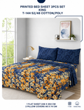 printed bedsheet 3pcs set king size,