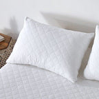 soft quilted pillow.