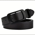 Executive Black Leather Belt for Business & Casual Outfits