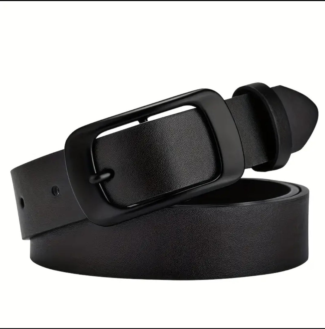Executive Black Leather Belt for Business & Casual Outfits