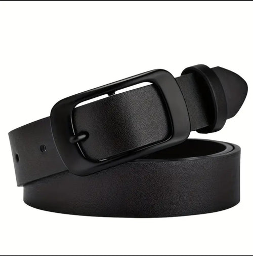 Executive Black Leather Belt for Business & Casual Outfits