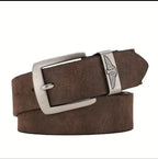 Premium Vintage brown Leather Belt with Antique Buckle