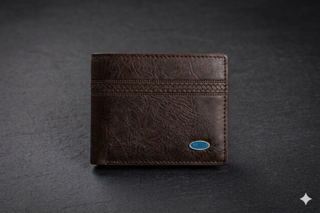 Premium Vintage Leather Bi-Fold Wallet for Men.