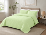 Green quilt King Size -Ultrasonic All Season Bedspread King, Soft Lightweight Bedding Set, 3 Pieces, - Image 2