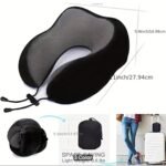 U Shaped Memory Foam Neck Pillow, Soft Travel Pillow Neck Cervical Airplane Pillow, - Image 3