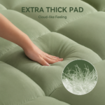 Extra thick super soft mattress topper Green colour. - Image 3