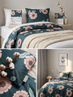printed bedsheet 3pcs set king size,